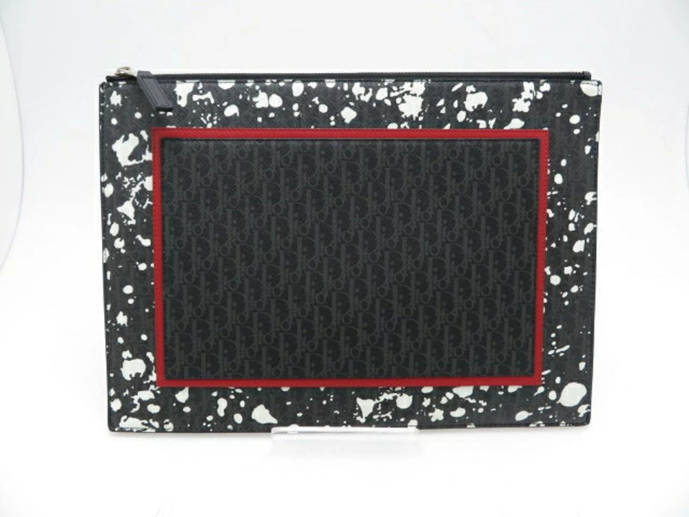 Christian Dior Homme Clutch Bag Canvas